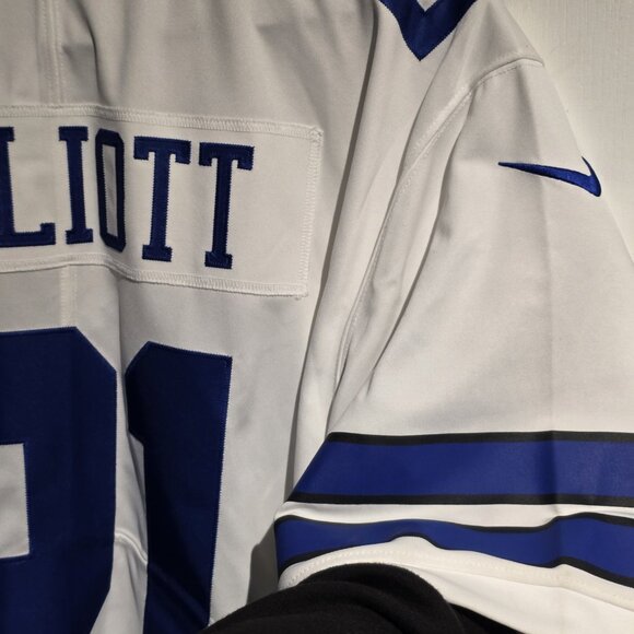 Ezekiel Elliott Dallas Cowboys Nike Team Game Jersey - White Large size XXL - Picture 7 of 8